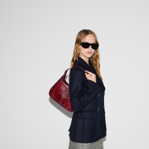 Gucci Jackie small python shoulder bag in Red Precious Skins Gucci Jackie small python shoulder bag in Red Precious Skins