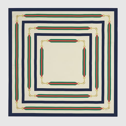 Printed silk twill carré