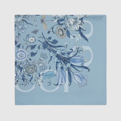 Vierecktuch aus Seide mit Print