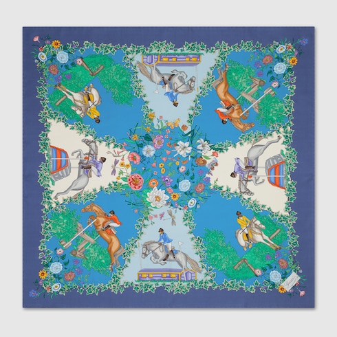 Printed silk carré