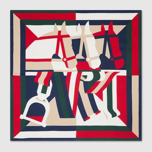 Printed silk carré