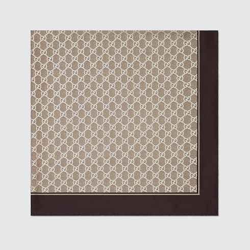 Carré in twill di seta stampato laminato