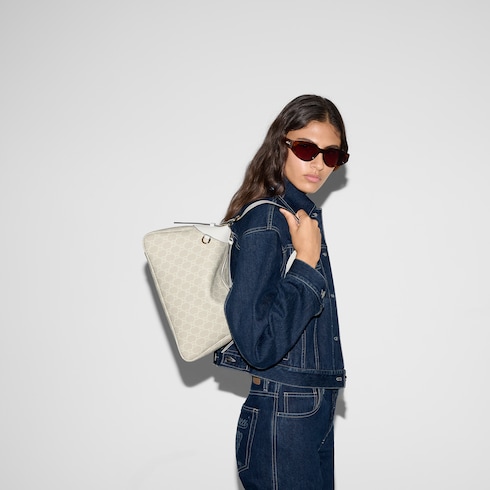 Borsa a spalla GG Emblem misura media