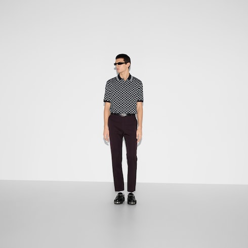 GG cotton piquet jacquard polo shirt