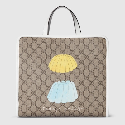 Borsa shopping bambino in tessuto GG stampato