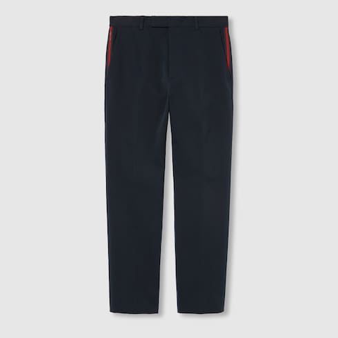 Cotton gabardine trouser with Web Detail 2