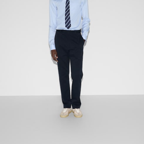 Cotton gabardine pant with Web