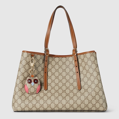 Borsa shopping GG Emblem misura grande