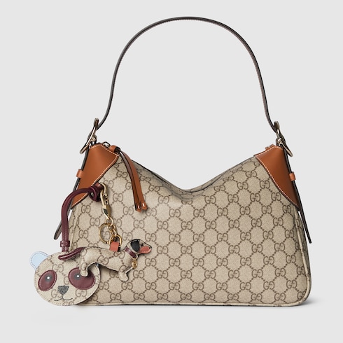 Borsa a spalla GG Emblem misura media