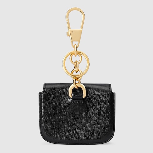 Gucci Horsebit 1955 keychain in Black Leather GUCCI SI