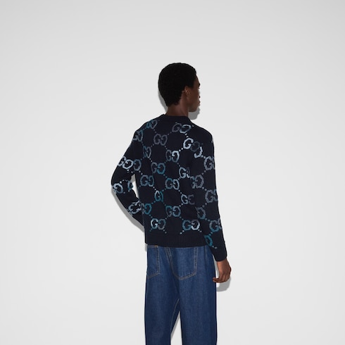 Maglione in lana con intarsio GG