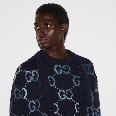 Maglione in lana con intarsio GG