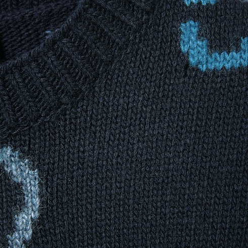 Wool jumper with GG intarsia Detail 7