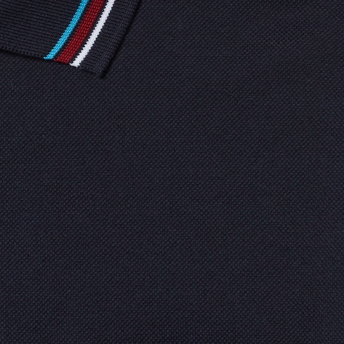 Embroidered stretch cotton polo shirt Detail 8