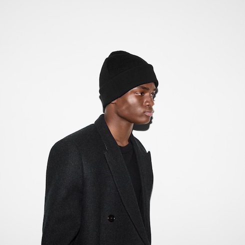 Bonnet en jacquard de laine mélangée GG