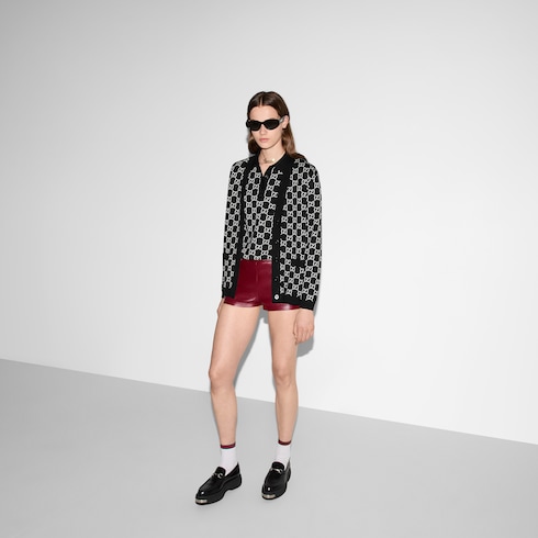 Wendbarer Cardigan aus GG Wolljacquard