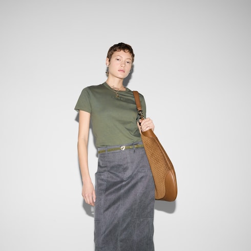 T-shirt in jersey di cotone ricamato
