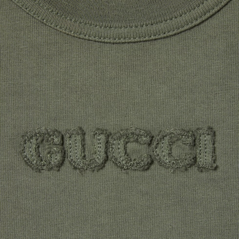 T-shirt in jersey di cotone ricamato