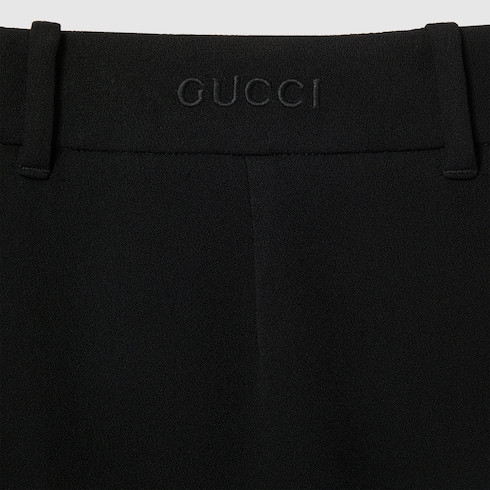 Pantalon en sablé de viscose avec broderie