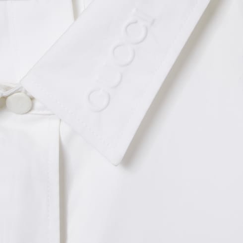 Embossed cotton poplin shirt Detail 7