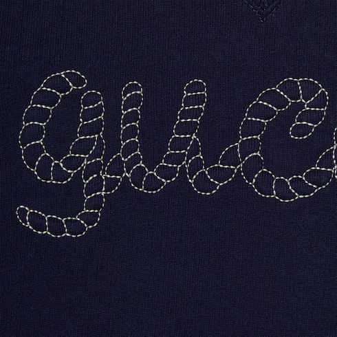 Sweat-shirt pour enfant en coton brodé