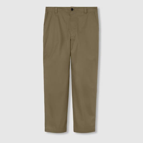 Cotton twill trousers with Web Detail 2