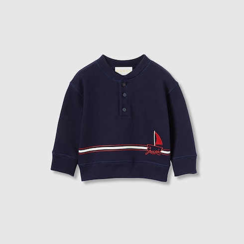 Baby embroidered cotton sweatshirt