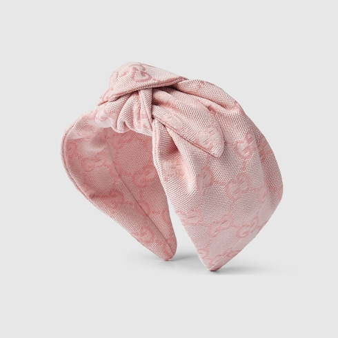 Fascia per capelli bambino in tessuto GG