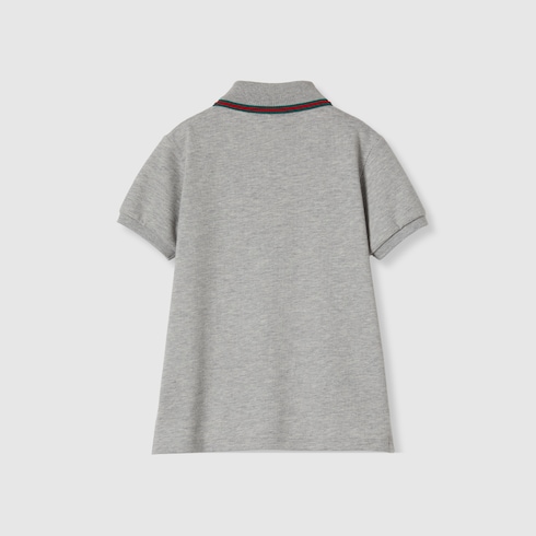 Polo bambino in cotone con Web