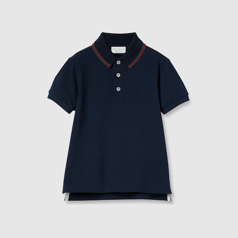 Children's cotton polo top with Web