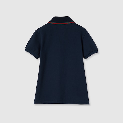 Polo bambino in cotone con Web