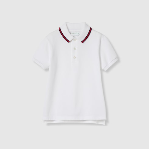 Children's cotton polo top with Web