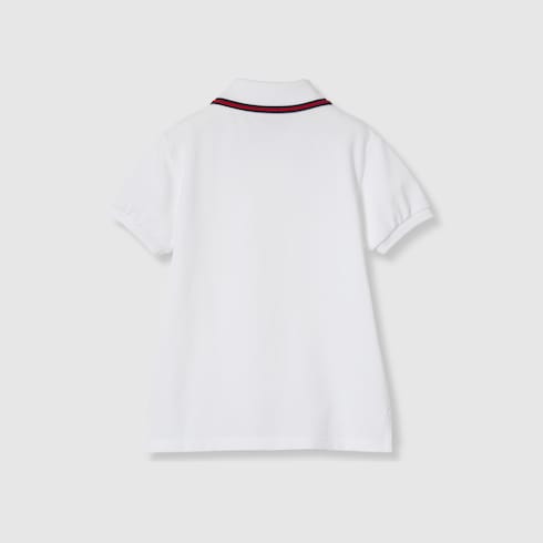 Polo bambino in cotone con Web