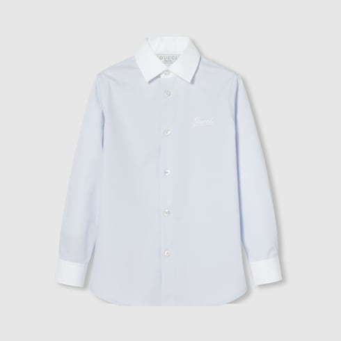 Chemise enfant en coton brodé