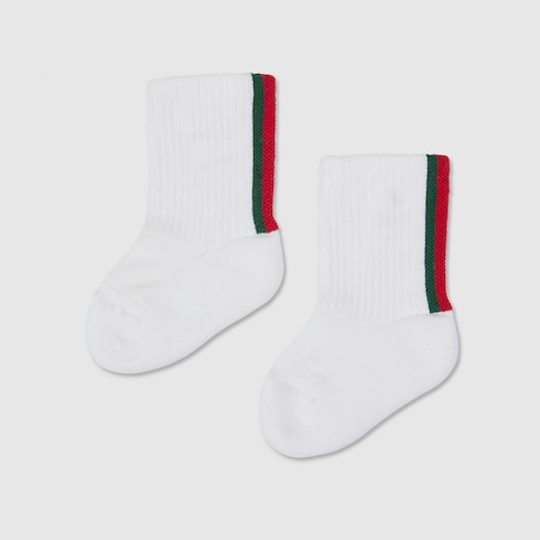 Chaussettes pour bébé en mélange de coton avec bande Web