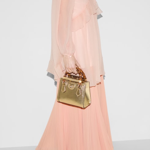 Gucci Diana lizard small tote bag