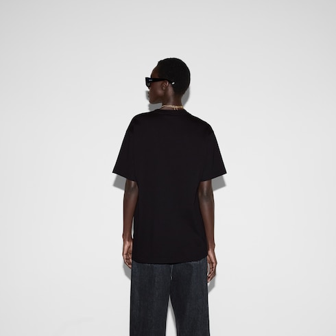 T-shirt in jersey di cotone stampato