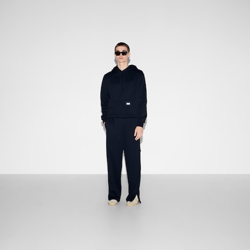 Sweat-shirt en jersey de nylon technique