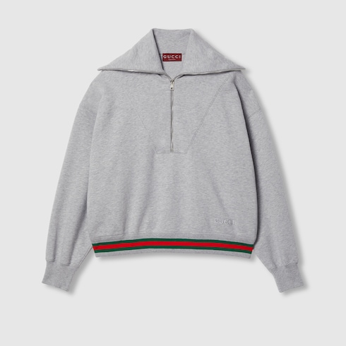 Sweatshirt aus Baumwolljersey mit Web