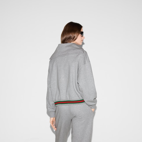 Sweatshirt aus Baumwolljersey mit Web
