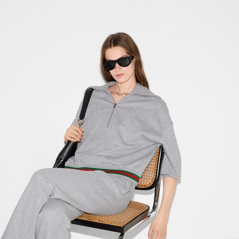 Sweatshirt aus Baumwolljersey mit Web