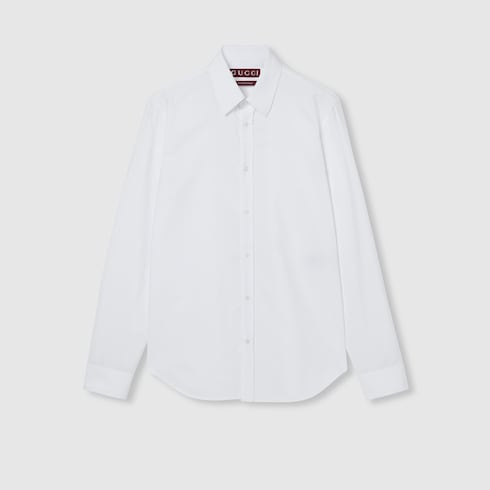 Chemise en popeline de coton avec bande Web