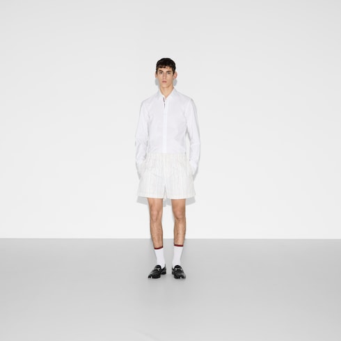 Chemise en popeline de coton avec bande Web