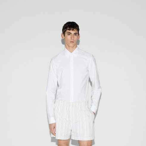 Chemise en popeline de coton avec bande Web
