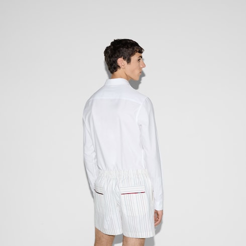 Chemise en popeline de coton avec bande Web