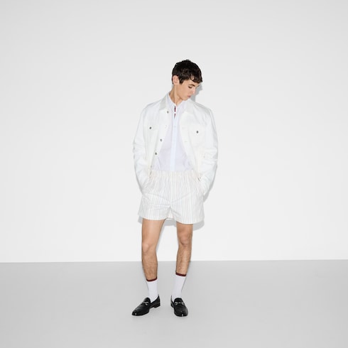 Chemise en popeline de coton avec bande Web