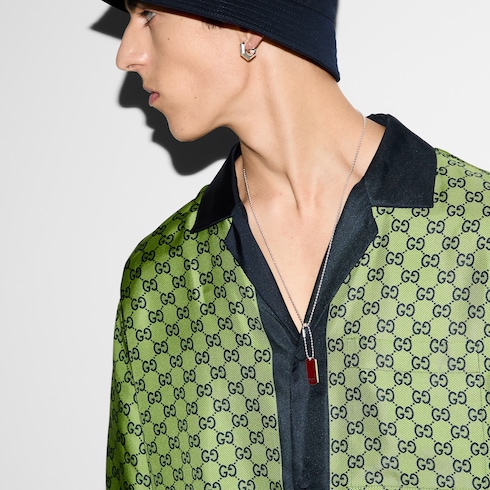 Camicia in seta stampata