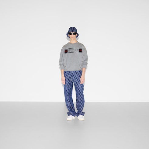 Sweatshirt aus Baumwolljersey mit Stickerei