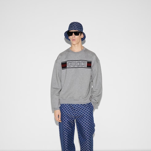 Sudadera de punto de algodón con bordado