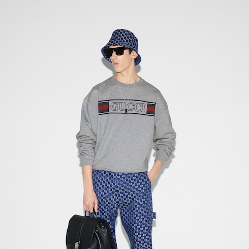 Sweatshirt aus Baumwolljersey mit Stickerei